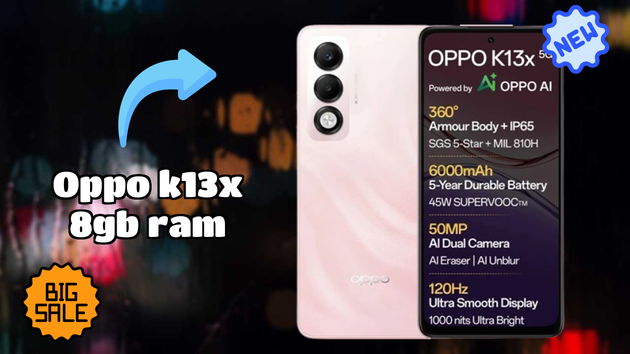 OPPO K13x 8GB RAM Display Analysis: 6.67 Inches (16.94 Cm) Quality